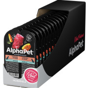 AlphaPet Superpremium влажный корм для собак с чувствительным пищеварением телятина и тыква мясные кусочки в соусе