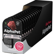 AlphaPet Superpremium влажный полнорационный корм для взрослых собак с олениной и северными ягодами в соусе