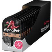 AlphaPet Superpremium влажный полнорационный корм для взрослых стерилизованных кошек с ягненком и сердцем в желе