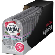 AlphaPet WOW Superpremium влажный корм для взрослых кошек с чувствительным пищеварением утка с потрошками сочные ломтики в соусе
