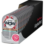 AlphaPet WOW Superpremium влажный корм для взрослых кошек с чувствительным пищеварением ягненок с потрошками нежные ломтики в соусе