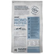 AlphaPet Superpremium MONOPROTEIN сухой корм для взрослых собак средних и крупных пород, с белой рыбой
