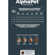 AlphaPet Superpremium сухой корм для щенков, беременных и кормящих собак средних пород, с говядиной и рисом