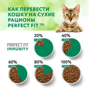 PERFECT FIT Immunity корм сухой для поддержания иммунитета кошек, с говядиной и добавлением семян льна и голубики