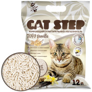 Cat Step Tofu Vanilla наполнитель для кошек комкующийся растительный