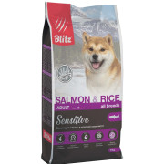 Blitz Sensitive Salmon & Rice Adult Dog All Breeds сухой корм для взрослых собак всех пород, лосось и рис