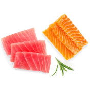 Grandorf FRESH Tuna with salmon in jelly для кошек всех возрастов с нормальной активностью, чувствительным пищеварением или склонных к аллергии, филе тунца с филе лосося в желе