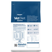 AlphaPet VetDiet Gastro сухой полнорационный диетический корм для взрослых собак при острых расстройствах пищеварения, в реабилитационный период и при истощении