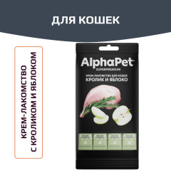AlphaPet Superpremium крем-лакомство для кошек с кроликом и яблоком