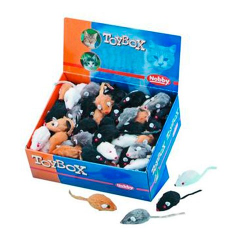 Nobby игрушка для кошек Мышка меховая дисплей 140