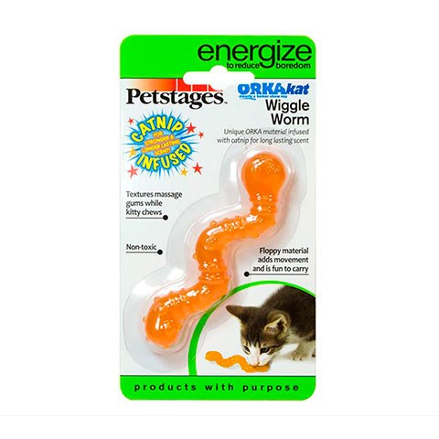 Petstages игрушка для кошек "ОPKA червяк" 11см