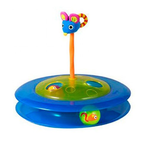 Petstages игрушка для кошек "Трек с двумя мячиками" диаметр основания 27см