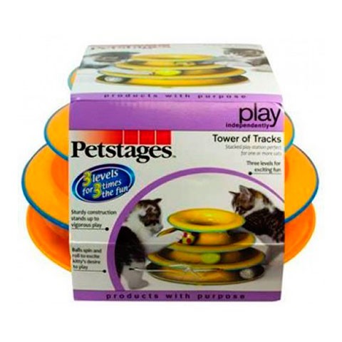 Petstages игрушка для кошек "Трек" 3 этажа диаметр основания 24см