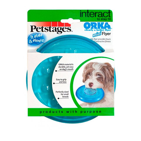 Petstages игрушка для собак Mini "ОРКА летающая тарелка" 15см