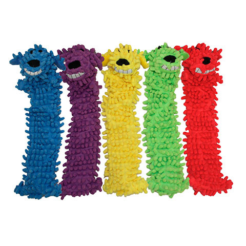 V.I.Pet игрушка LOOFA "Собака мохнатая полая средняя" 2 пищалки 30см