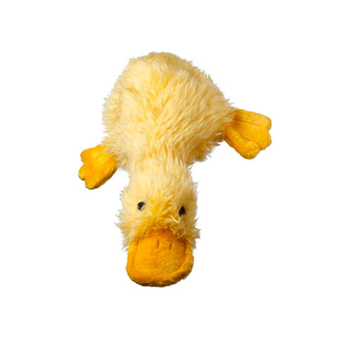V.I.Pet игрушка LOOFA меховая "Утка жёлтая большая" с пищалкой 33см