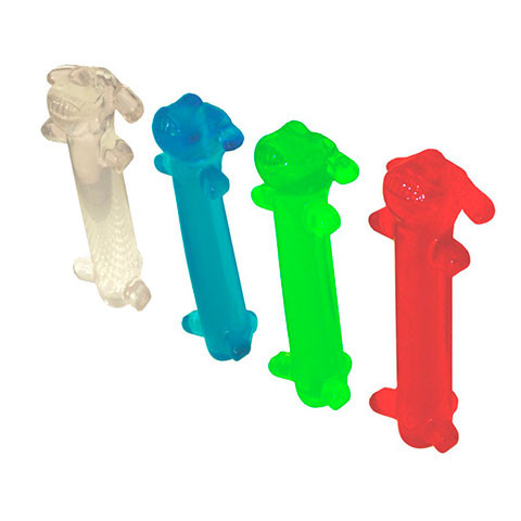 V.I.Pet игрушка LOOFA прозрачная резина "Собака малая" 16см