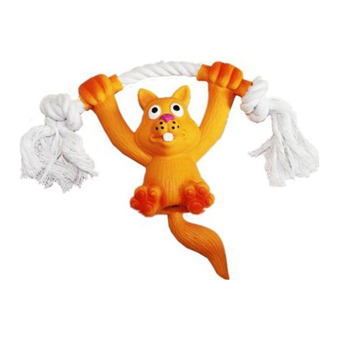 ZIVER игрушка "Белка на канате оранжевая", 14см