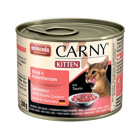 Animonda Carny Kitten консервы для котят с говядиной и сердцем индейки