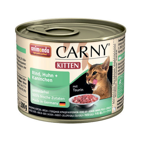 Animonda Carny Kitten консервы для котят с говядиной,курицей и кроликом