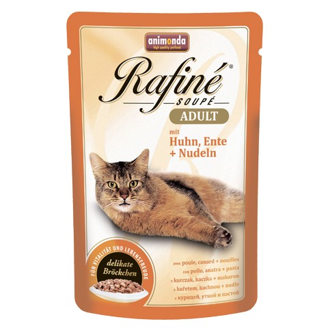 Animonda Rafine Soupe Adult паучи для кошек коктейль из курицы, утки и пасты