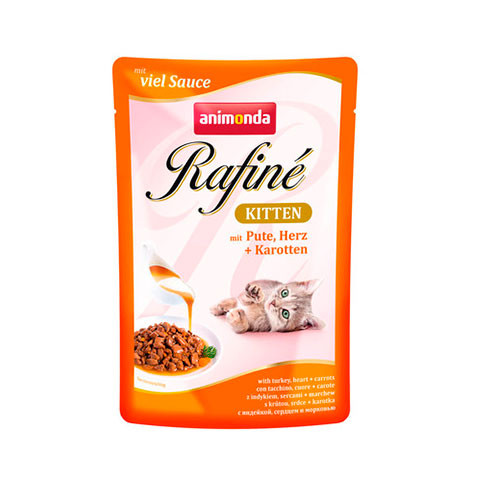 Animonda Rafine Soupe Kitten паучи для котят с индейкой, сердцем и морковью