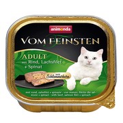 Animonda Vom Feinsten Adult меню консервы для взрослых кошек говядина, лосось и шпинат