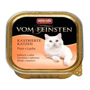 Animonda Vom Feinsten for castrated Cats консервы для кастрированных кошек с индейкой и лососем