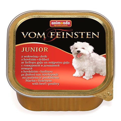 Animonda Vom Feinsten Junior консервы для щенков с говядиной и мясом домашней птицы