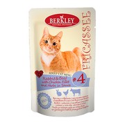 Berkly-Cat фрикассе консервы для кошек кролик и говядина с кусочками курицы и травами в соусе №4
