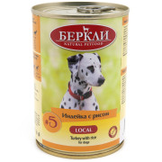 Berkly-Dog консервы для щенков и собак всех пород индейка с рисом