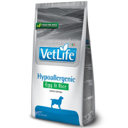 Farmina Vet Life Hipo Egg & Rice корм сухой для снижения пищевой аллергии и непереносимости ингредиентов и питательных веществ для собак