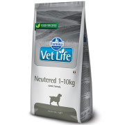 Farmina Vet Life Neutered 1-10кг корм сухой для кастрированных или стерилизованных собак массой до 10 кг для контроля веса и профилактики развития мочекаменной болезни