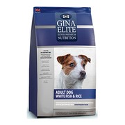 Gina Elite Dog корм сухой для взрослых собак с белой рыбой и рисом