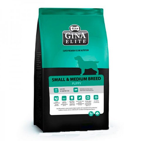 Gina Elite Small Puppy корм сухой для щенков, беременных и кормящих собак мелких и средних пород