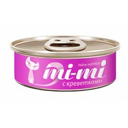 Mi-Mi консервы для кошек и котят кусочки тунца с креветками в желе