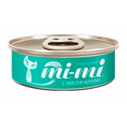 Mi-Mi консервы для кошек и котят кусочки тунца с мясом краба в желе