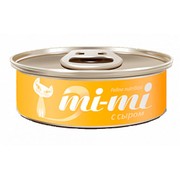 Mi-Mi консервы для кошек и котят кусочки тунца с сыром в желе