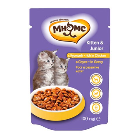 Мнямс паучи для котят с курицей в соусе