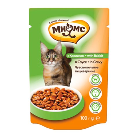 Мнямс паучи для кошек с кроликом в соусе