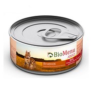 BioMenu Adult консервы для кошек мясной паштет с ягненком 95%-мясо