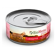 BioMenu Kitten консервы для котят паштет с говядиной 95%-мясо