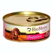 BioMenu Puppy консервы для щенков индейка 95%-мясо
