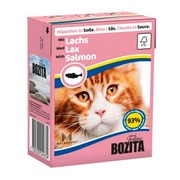 BOZITA консервы для кошек кусочки в соусе с лососем