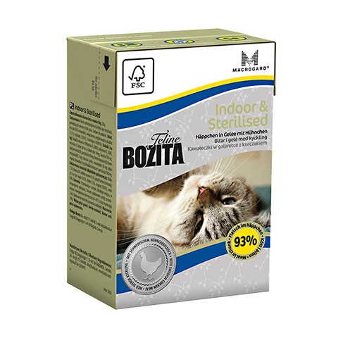 BOZITA Funktion Indoor&Sterilised кусочки курицы в желе для домашних и стерилизованых кошек