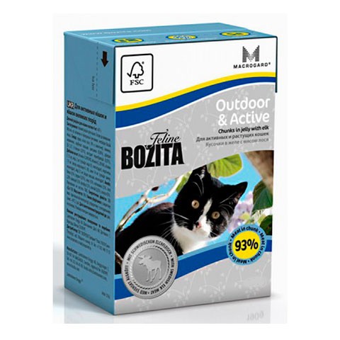 BOZITA Funktion Outdoor&Active кусочки лося в желе для активных кошек