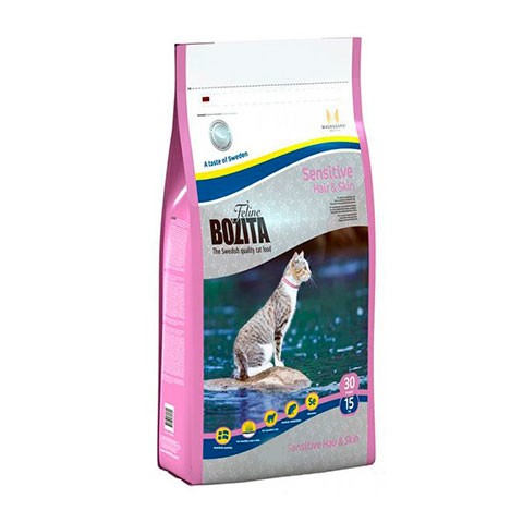 BOZITA Funktion Sensitive Hair&Skin сухой корм для кошек с чувствительной кожей и шерстью