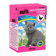 BOZITA Mini консервы для котят кусочки в желе с курицей