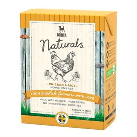 BOZITA Naturals Chicken&Rice консервы для собак кусочки в желе с курицей и рисом