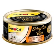 GimCat консервы ShinyCat Filet для кошек тунец с тыквой